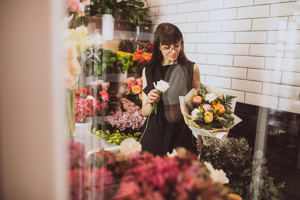 Illustratie van het beroep : Florist