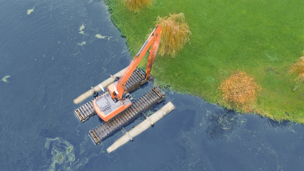 Illustratie van het beroep : Bediener baggermachines