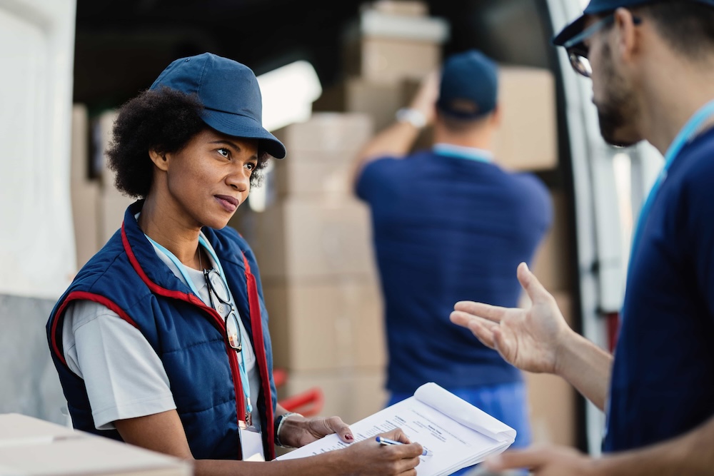 Illustratie van het beroep : Medewerker internationaal goederenverkeer