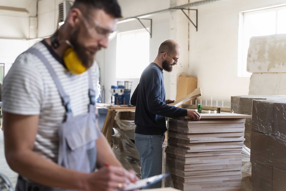 Illustratie van het beroep : Productieoperator bouw- en prefabmaterialen 