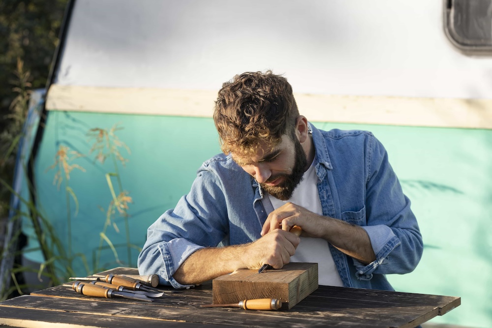 Illustration du métier : Sculpteur sur bois (h/f/x)